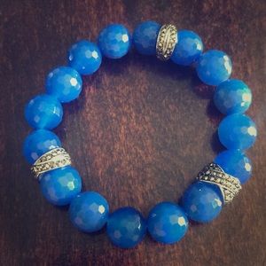 💍 Sparkly blue and dark silver bracelet
